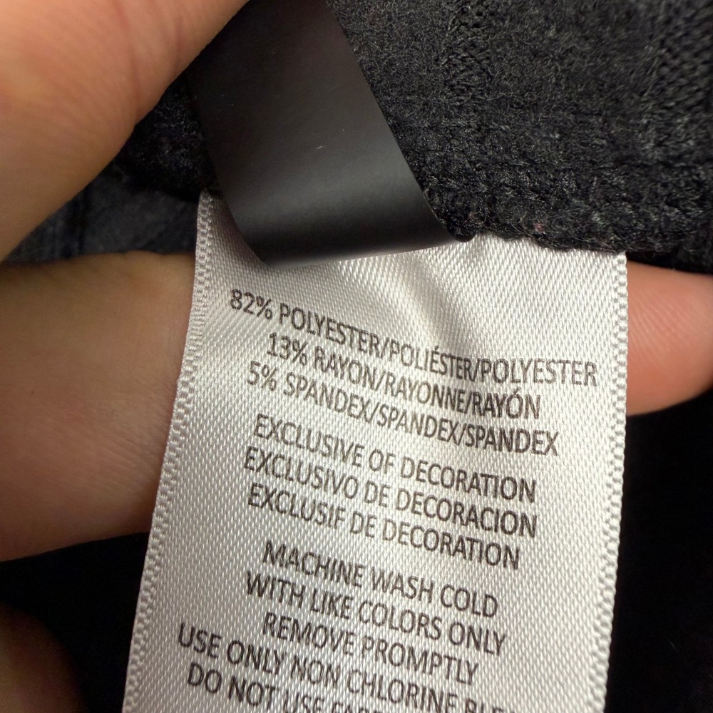 Calvin Klein Performance Black Ribbed Knit Jogger Pants Large Stretch CK Lounge - Picture 7 of 9